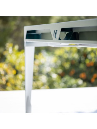 Cornilleau Hyphen biljard miza – bela z light grey podlogo